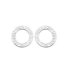 Boucles d'oreilles Argent 925 rhodié femme puces rondelles