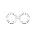 Boucles d'oreilles Argent 925 rhodié femme puces rondelles