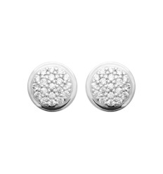Boucles puces d'oreilles femme Argent 925 rhodié Zirconium