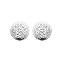 Boucles puces d'oreilles femme Argent 925 rhodié Zirconium