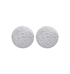 Boucles d'oreilles puces Argent 925 rhodié rondes femme