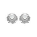 Boucles d'oreilles rondes puces Nacre Argent 925