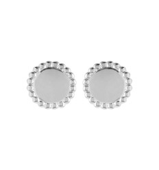 Puces Boucles d'oreilles Argent 925 rondes clous d'oreille