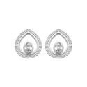 Boucles d'oreilles femme Argent 925 rhodié et Oxyde de Zirconium