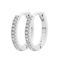 Créoles Argent 925 rhodié et Oxyde de Zirconium