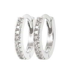 Créoles Argent 925 rhodié et Oxyde de Zirconium