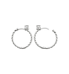 Créoles Argent 925 rhodié et Oxyde de Zirconium