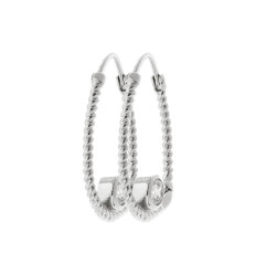 Créoles Argent 925 rhodié et Oxyde de Zirconium