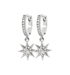 Créoles Argent 925 rhodié et Oxyde de Zirconium