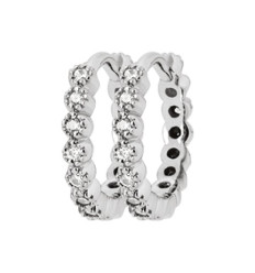 Créoles Argent 925 rhodié et Oxyde de Zirconium