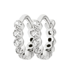 Créoles Argent 925 rhodié et Oxyde de Zirconium