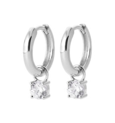 Créoles Argent 925 rhodié et Oxyde de Zirconium