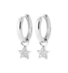 Créoles Argent 925 rhodié et Oxyde de Zirconium