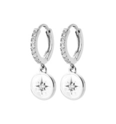 Créoles Argent 925 rhodié et Oxyde de Zirconium