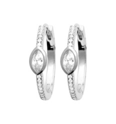 Créoles Argent 925 rhodié et Oxyde de Zirconium