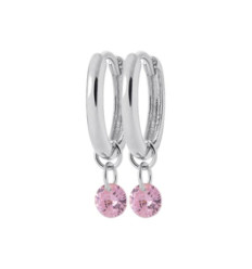 Créoles Argent 925 rhodié et Oxyde de Zirconium