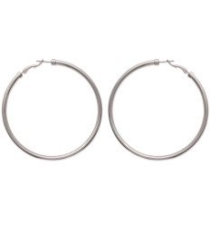 Grandes créoles épaisses Acier inoxydable 316L 70mm x 3mm charnières