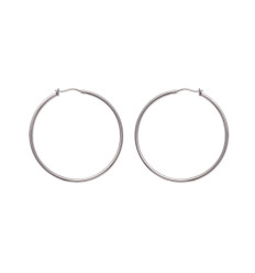 Créoles femme Acier inoxydable argenté 50mm x 2mm