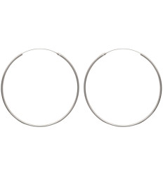 Grandes boucles d'oreilles Créoles 70mm x 2mm argent massif 925