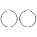 Boucles d'oreilles Créoles épaisses femme 30mm x 3mm argent massif 925