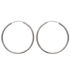 Petites créoles fines femme 18mm x 1.5mm argent massif 925