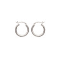 Petites créoles argent massif 925 épaisses femme 20mm x 3mm