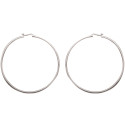 Créoles fines femme 40mm x 1.5mm argent massif 925