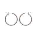 Petites créoles femme argent massif 925 rhodié 20mm x 2mm